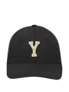 Saint Laurent Y Patch Baseball Cap In Black