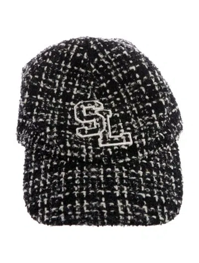 Pre-owned Saint Laurent Logo Baseball Cap W/tags In Black