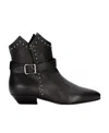 Saint Laurent Logo Boots In Black