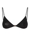 Saint Laurent Black Stretch Viscose Triangle Bra
