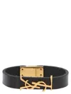 Saint Laurent Ysl Charm Leather Bracelet