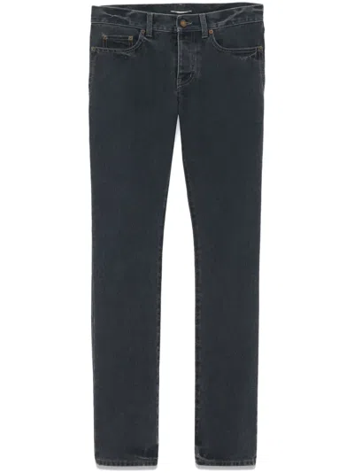 Saint Laurent Low-rise Slim-fit Jeans In Black