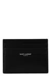 Saint Laurent Logo Card Holder Wallets And Card Holders Black In Black