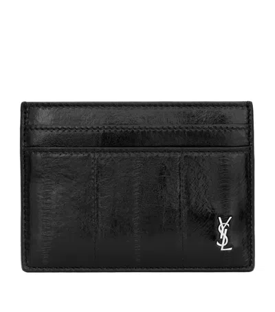 Saint Laurent Logo Card Holder In Black