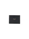 Saint Laurent Logo Card Holder In Black  