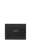 Saint Laurent Logo Card Holder In Black