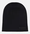 Saint Laurent Cashmere Embroidered Logo Beanie In Black