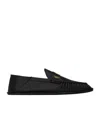 Saint Laurent Le Loafer Moccasins In Shiny Crumpled Leather Scarpe Basse Black In Black