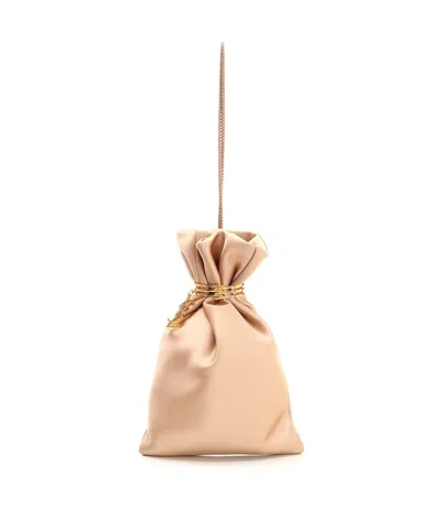 Saint Laurent Logo Clutch In Orange