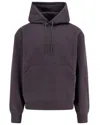 Saint Laurent Organic Cotton Sweatshirt With Frontal Logo Embroidery In Purple