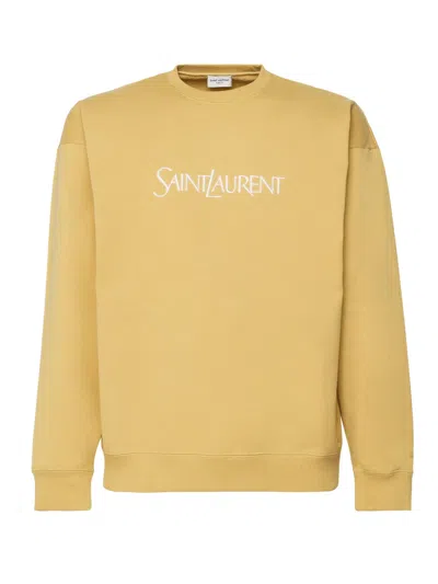 SAINT LAURENT LOGO COTTON KNIT