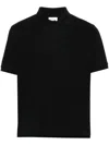 Saint Laurent Shirt With Polo Collar And Short Sleeves In Black