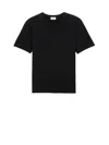 Saint Laurent Cassandre Embroidered T-shirt In Black