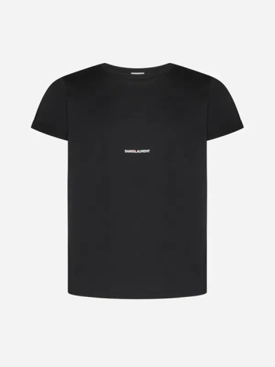 SAINT LAURENT LOGO COTTON T-SHIRT