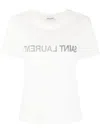 Saint Laurent Reverse Logo T-shirt In White