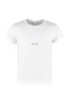 Saint Laurent Logo-print Cotton T-shirt In White