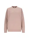 Saint Laurent Cotton Logo Sweatshirt In Pink