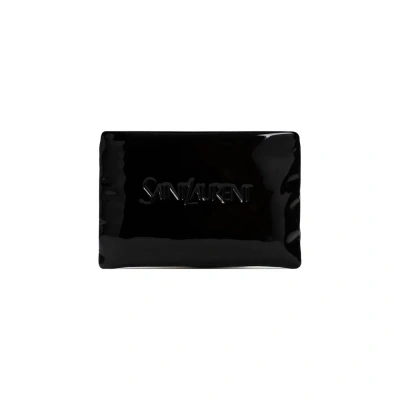 Saint Laurent Logo Debossed Wallet In Black