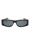 Saint Laurent M140 Rectangular Frame Dark Lenses Sunglasses In Gray