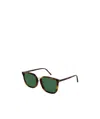 Saint Laurent Logo Details Sunglasses In Green