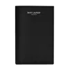 Saint Laurent Logo Embossed Credit Card Wallet In Black