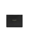 Saint Laurent Logo Card Holder In Black