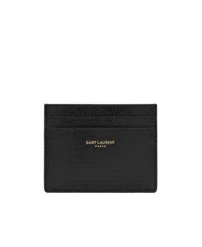 SAINT LAURENT SAINT LAURENT PARIS LOGO DETAILED CARD CASE
