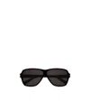 Saint Laurent Logo-embossed Oversize-frame Sunglasses In Black