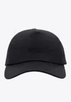 Saint Laurent Cotton And Linen Hat In Black