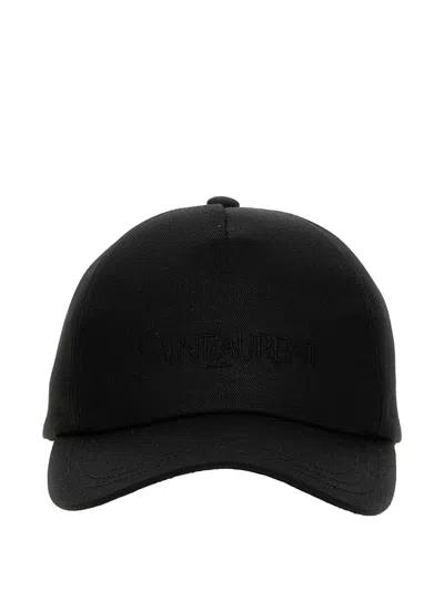 Saint Laurent Logo-embroidered Baseball Hat In Brown
