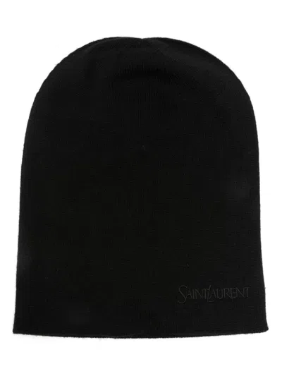 Saint Laurent Women Wool Beanie In Black