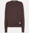 Saint Laurent Chocolate Cotton Oversize Sweatshirt In Brown