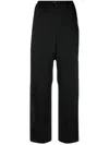 Saint Laurent Cropped-hose Mit Logo-stickerei In Black