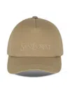 Saint Laurent Logo-embroidered Baseball Cap In Beige