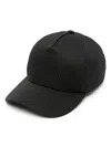Saint Laurent Logo-embroidered Gabardine-weave Cap In Black