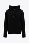 Saint Laurent Logo Hoodie In Black