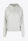 Saint Laurent Cotton Sweatshirt With Embroidered Logo In Gray