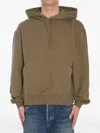 Saint Laurent Hoodie With Logo In Brown