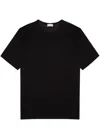 Saint Laurent Logo-embroidered Jersey T-shirt In Black