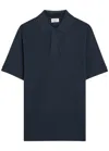 Saint Laurent Logo-embroidered Piqué Cotton-blend Polo Shirt In Black