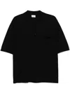 Saint Laurent Polo With Embroidered Logo Clothing In 黑色