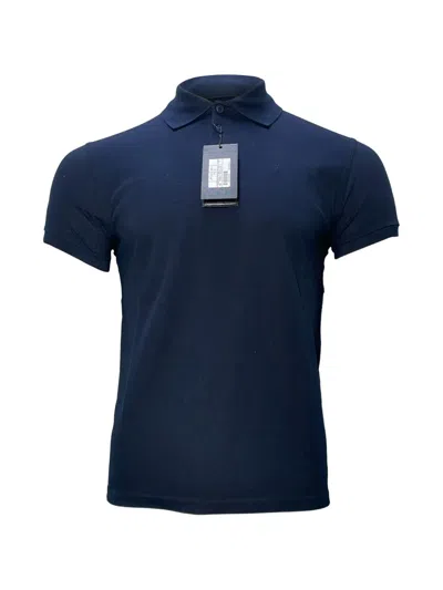 Pre-owned Saint Laurent Logo-embroidered Polo Shirt In Blue