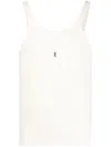 Saint Laurent Canottiera Cassandre In Neutrals