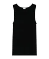 Saint Laurent Logo-embroidered Tank Top In Black