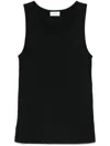 Saint Laurent Logo-embroidered Tank Top In Schwarz