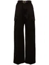 Saint Laurent Saint Lauren Twill Belted Trousers In Braun