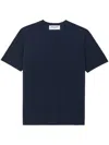 Saint Laurent T-shirt Mit Logo-stickerei In Blue