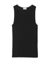Saint Laurent Logo-embroidered Tank Top In Black