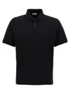 Saint Laurent Classic Cotton Pique Polo Shirt In Black