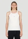Saint Laurent Canottiera Cassandre In Beige